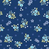 Tela Azul Flores