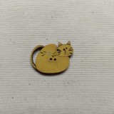Botón Gato Amarillo